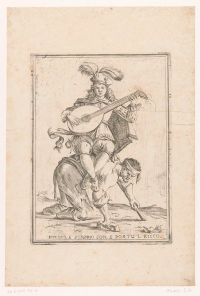 Le pauvre porte le riche (Così va il mondo) - Giuseppe Maria Mitelli