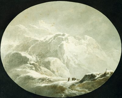 Col de montagne enneigé - Giuseppe Pietro Bagetti