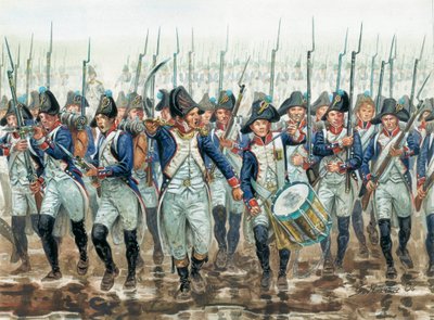 Premier Empire : infanterie de ligne française en 1805 - Illustration de Giuseppe Rava - Giuseppe Rava