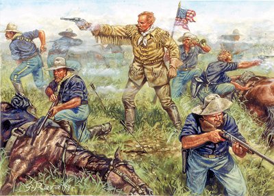 Guerres indiennes entre les Sioux et les Cheyennes et les États-Unis : la dernière bataille de George Armstrong Custer (1839-1876), général de cavalerie américain, le 25 juin, à la bataille de Little Big Horn (Bighorn), Montana - Giuseppe Rava