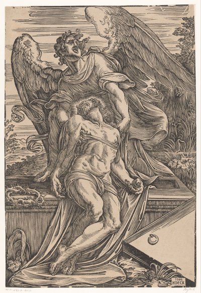 Ange avec le corps du Christ - Giuseppe Scolari