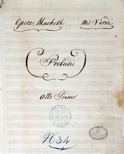 Première page de la partition originale de l
