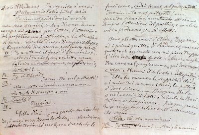 Lettre manuscrite de Giuseppe Verdi à l