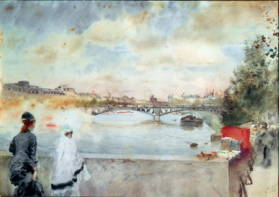 Les rives de la Seine - Giuseppe or Joseph de Nittis
