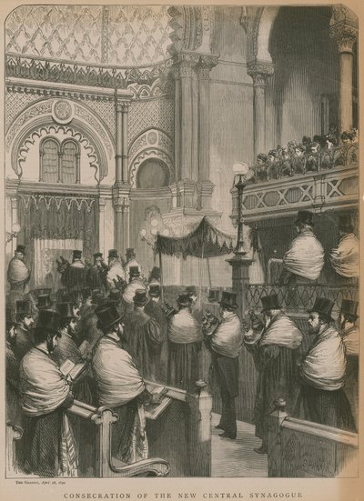 Consécration de la nouvelle synagogue centrale (gravure) - Godefroy Durand