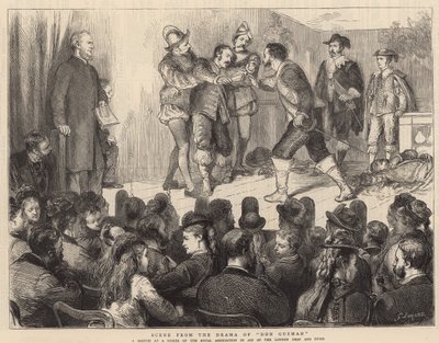 Scène du drame de Don Guzman (gravure) - Godefroy Durand