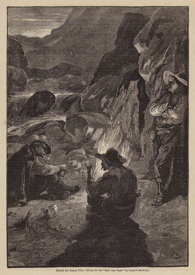 Autour du feu de camp - Gordon Frederick (after) Browne