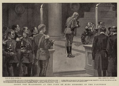 Le comte von Waldersee au tombeau du roi Humbert au Panthéon - Gordon Frederick Browne
