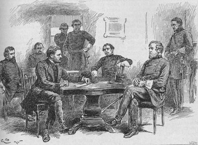 Le général Grant lisant les termes de la reddition, 1895, 1902 - Gordon Frederick Browne
