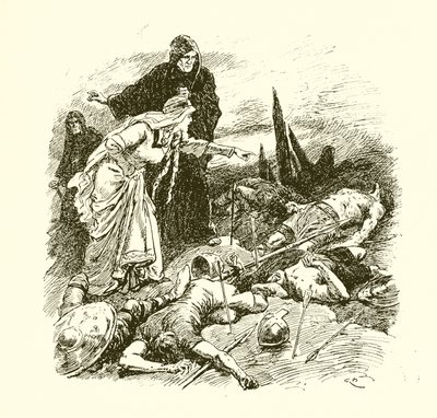 La reine Edith trouvant le corps de Harold après la bataille de Hastings - Gordon Frederick Browne