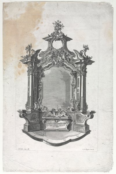 Modèle pour autel pour sculpteurs sur bois - Gottfried Bernhard Götz