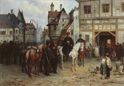Le général Blücher avec les cosaques à Bautzen, 1885 - Gottfried Willewalde