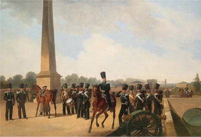 Régiment des Gardes du Corps sur la place du Connétable à Gatchina - Gottfried Willewalde