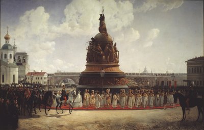 La Consécration du Monument au Millénaire de la Russie à Novgorod - Gottfried Willewalde