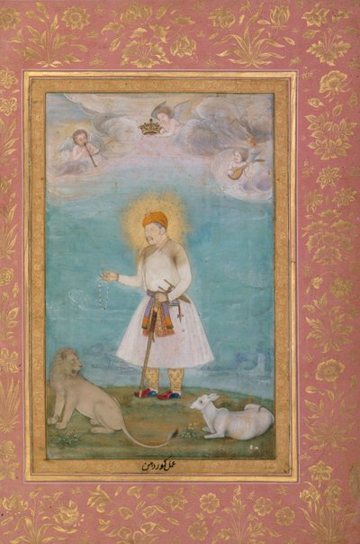 Akbar avec lion et veau, vers 1630 - Govardhan