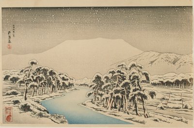 Mont Ibuki sous la neige, ère Taisho, janvier 1920 - Goyo Hashiguchi