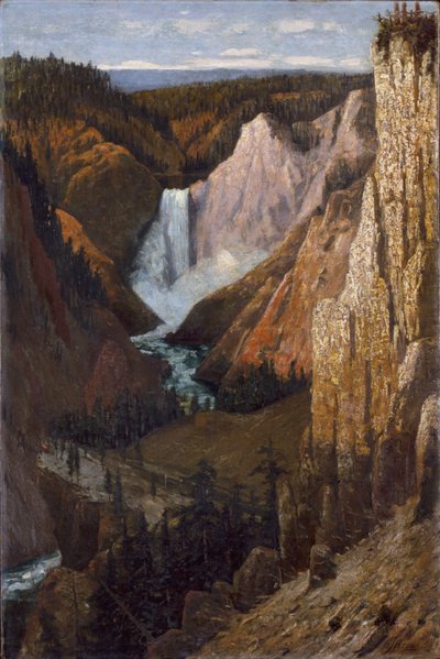 Vue des chutes inférieures, Grand Canyon du Yellowstone - Grafton Tyler Brown