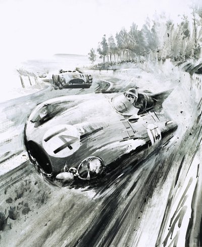 Jaguar de type D au Mans 1954 - Graham Coton