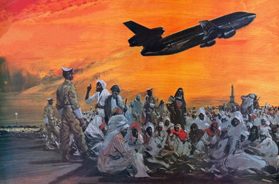 Pèlerins musulmans au Moyen-Orient se rendant à la Mecque en Douglas DC-10 - Graham Coton