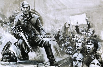 Soldat non identifié sur un char - Graham Coton