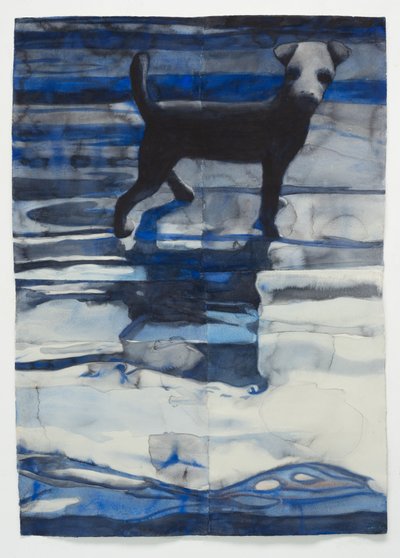 Chien en peluche, 2025 (aquarelle) - Graham Dean