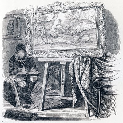 Le geai pare des plumes du paon - Grandville