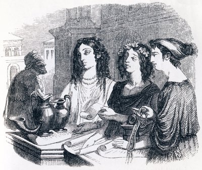 Testament expliqué par Ésope - Fables de La Fontaine - Grandville