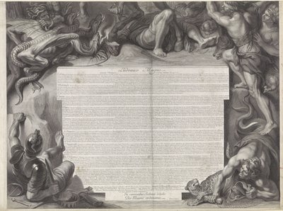 Portrait équestre allégorique de Louis XIV, roi de France - Gérard Edelinck