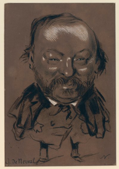 Gérard de Nerval - caricature de Nadar - Gerard de Nerval