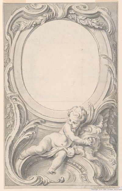 Conception pour cadre entourant le portrait de Francis Russell, deuxième comte de Bedford - Gravelot