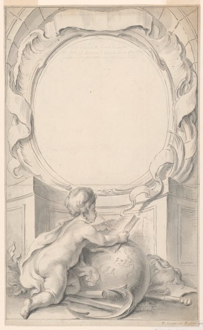 Conception pour le Cadre Entourant le Portrait de Sir Walter Raleigh - Gravelot