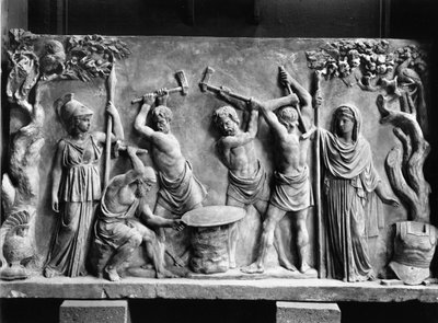 Héphaïstos et les Cyclopes forgeant le bouclier d