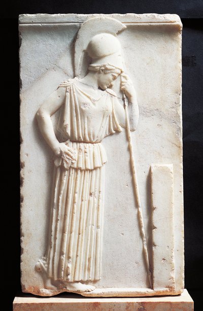 Bas-relief représentant Athéna en deuil devant une stèle - Greek