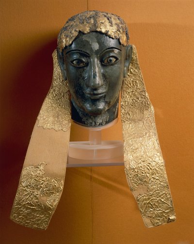 Tête du dieu Apollon, aux cheveux bouclés - Greek