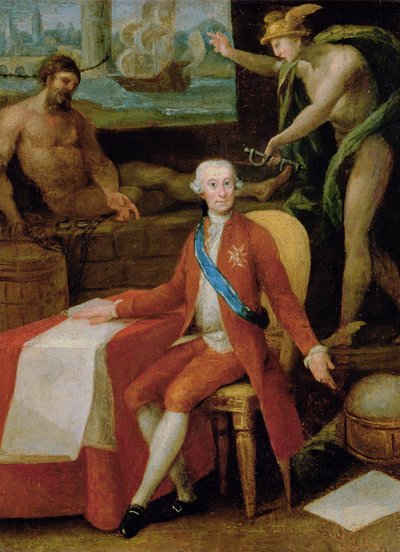 Portrait de José Monino, comte de Floridablanca (huile sur toile) - Gregorio Ferro