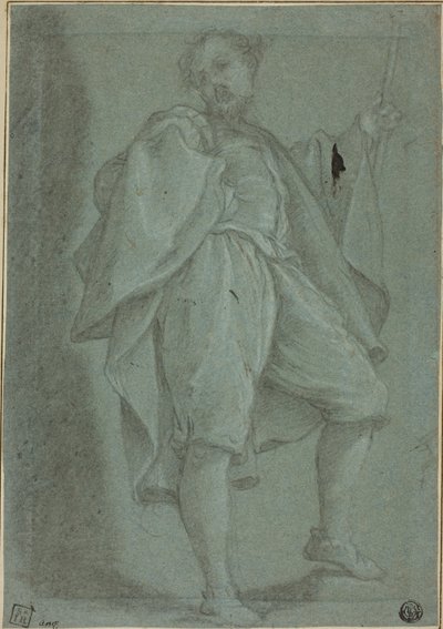 Homme debout avec bâton - Gregorio Pagani