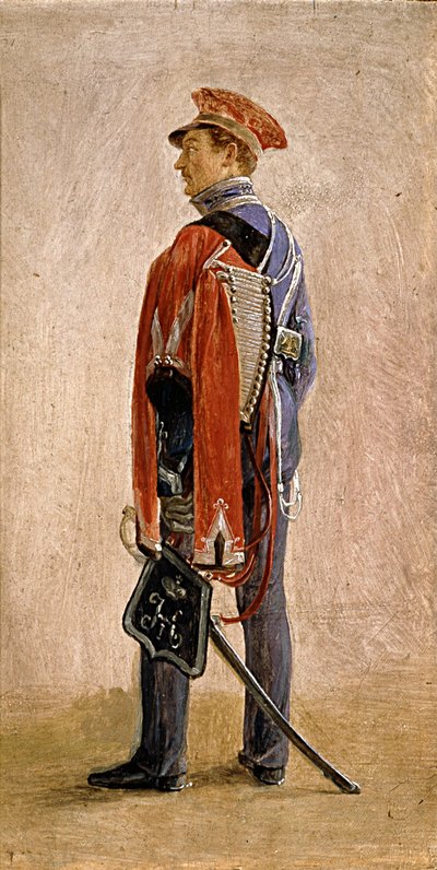 Portrait de P.M. Kunitsky, hussard du régiment des hussards William, prince de Nassau - Grigori Grigorevich Chernetsov