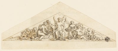 Conception pédimentale pour un bâtiment de Wren - Grinling Gibbons