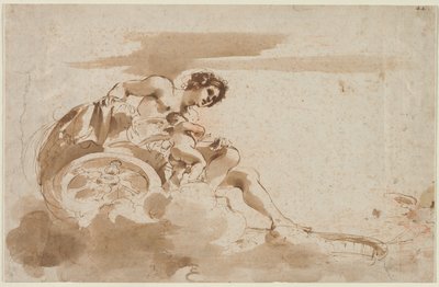 Vénus et Cupidon dans un char - Guercino