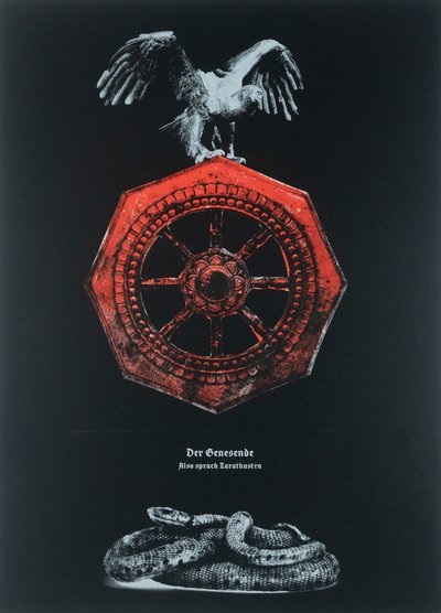 Le convalescent, Ainsi parlait Zarathoustra, 2025 (gravure sur bois et sérigraphie) - Guilherme Pontes