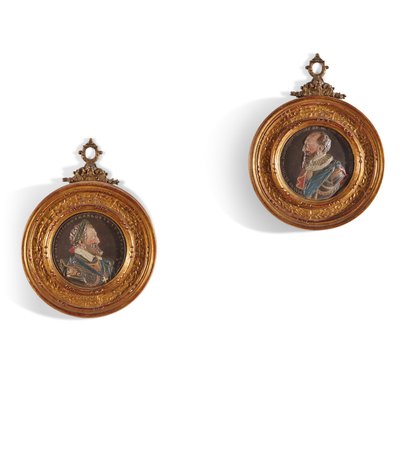 Paire de Médaillons Représentant le Roi Henri IV (1553-1610) et Maximilien de Béthune, Duc de Sully (1559-1641) - Guillaume (after) Dupre