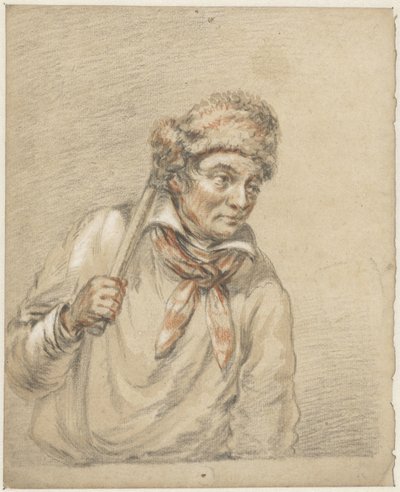 Homme avec un bonnet de fourrure sur la tête - Guillaume Anne van der Brugghen