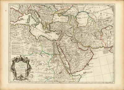 1701 Carte de Guillaume Delisle des empires ottoman et perse (recadrée) - Guillaume Delisle