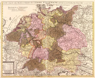 Carte des routes et postes d