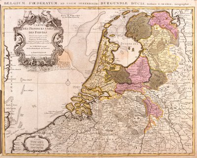 Carte des Provinces-Unies des Pays-Bas - Guillaume Delisle