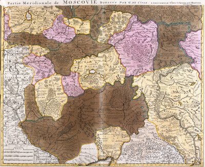 Carte de la partie méridionale du grand principauté de Moscou (Russie) (gravure) - Guillaume Delisle