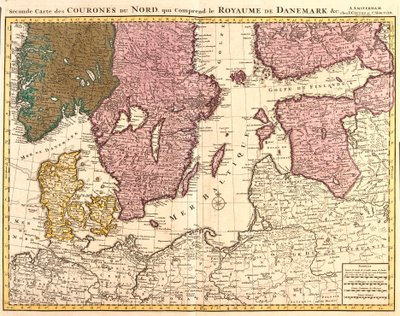Carte des royaumes du nord (Danemark, Suède, Norvège et Finlande) (gravure) - Guillaume Delisle