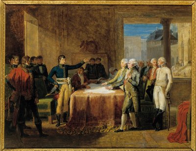 Guerre napoléonienne : « Signature des Préliminaires de la Paix de Leoben » (17 avril) - Guillaume Lethiere