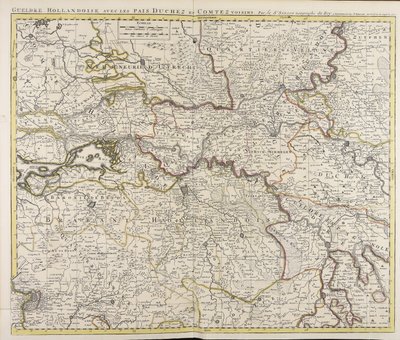 Gueldre hollandoise avec les pais, duchez et comtez voisins / par le sr. Sanson geographe du roy - Guillaume Sanson