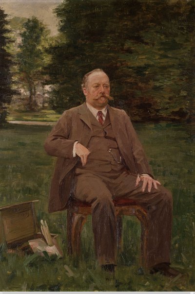 Fernand Scribe dans son jardin - Gustaaf Vanaise